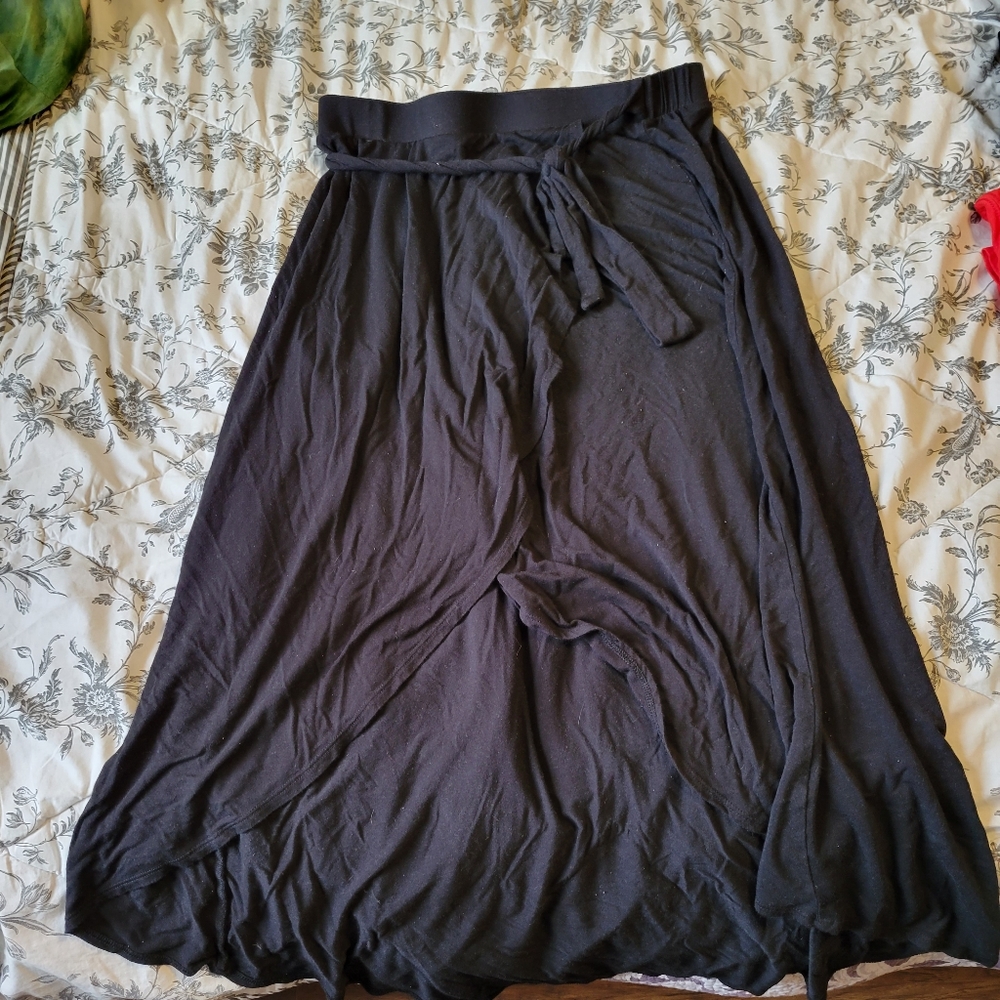 A New Day Black wrap style skirt